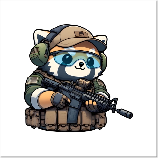 Tactical Tanuki Wall Art by Rawlifegraphic